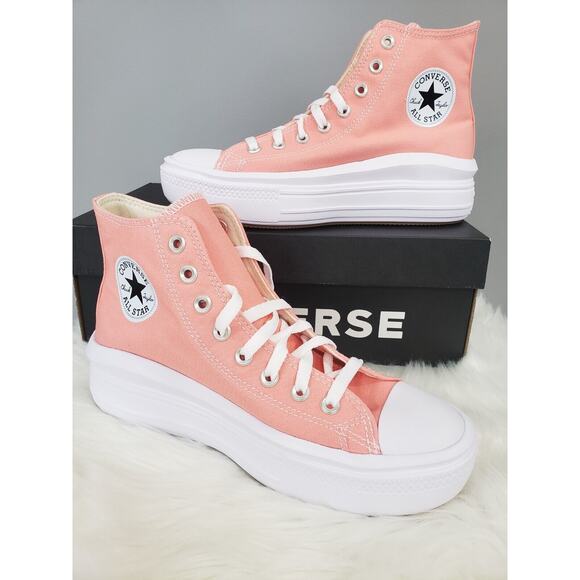 NEW Women's Converse CT Star Move Lift High Shoes A03544C Flamingo Pink 571631C - Picture 1 of 7